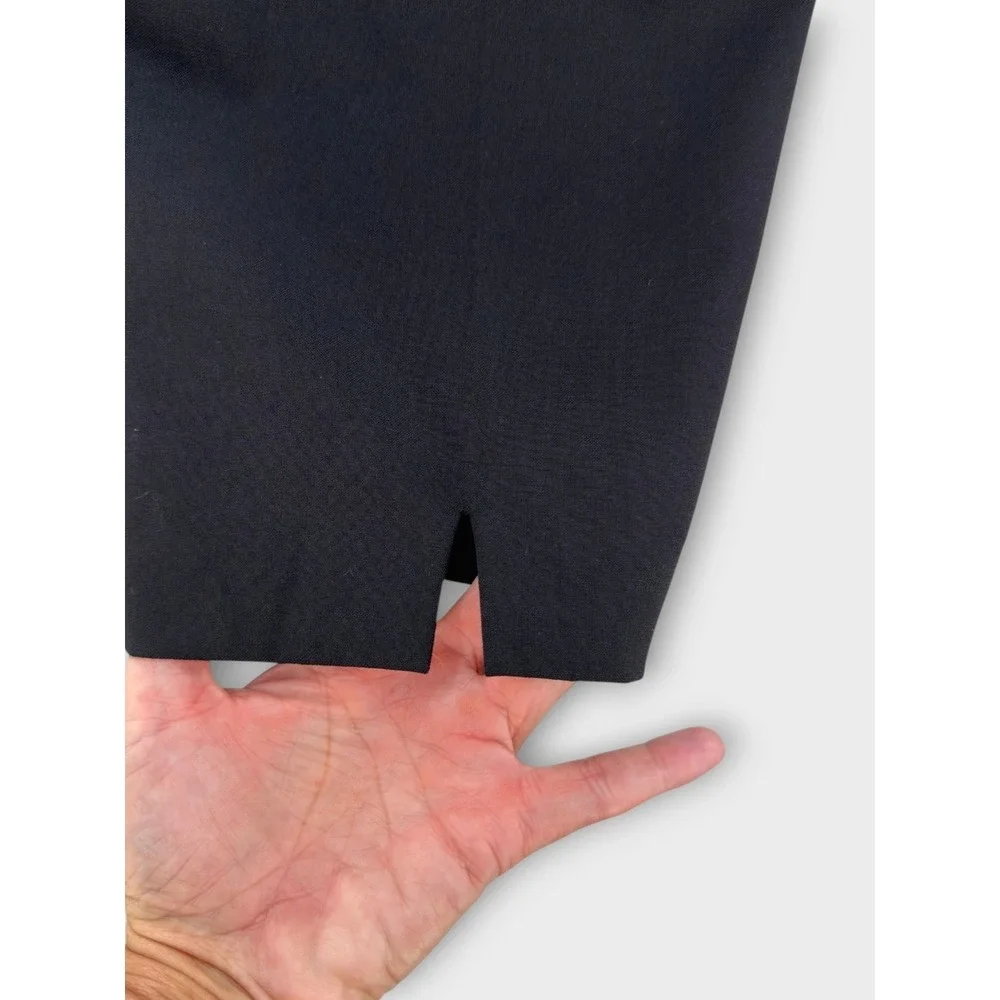 Elie Tahari Virgin Wool Blend Dress Pants Black Straight Leg Size 14 Career Chic - Picture 5 of 11